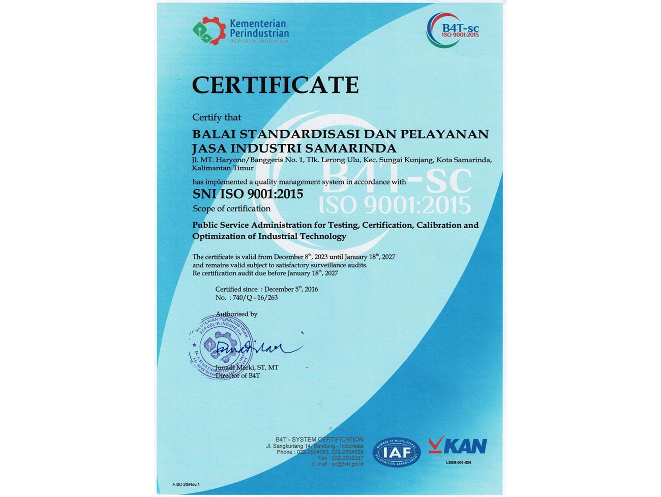 SNI ISO 9001:2015 - Quality Management Systems