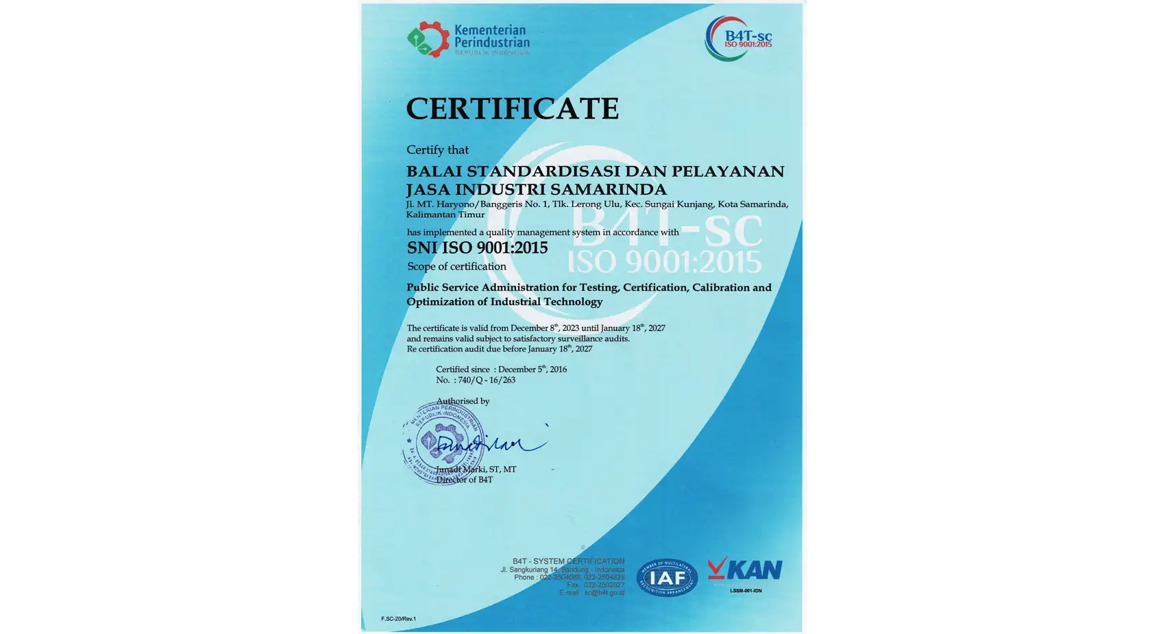 SNI ISO 9001:2015 - Quality Management Systems
